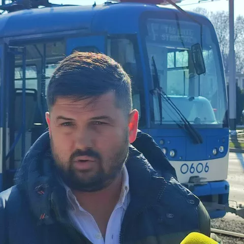 Darijan Rudan direktor GPP-a daje izjavu o prometnoj nesreći tramvaja i bagera
