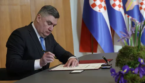 18.02.2025., Zagreb - Svecana inauguracija novoizabranog hrvatskog predsjednika Zorana Milanovica odrzana u Predsjednickim dvorima na Pantovcaku Photo: Lana Slivar Dominic/HINA/POOL/PIXSELL