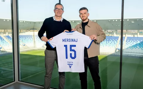 Vladimir Čohar, direktor NK Osijek i stoper Jon Mersinaj