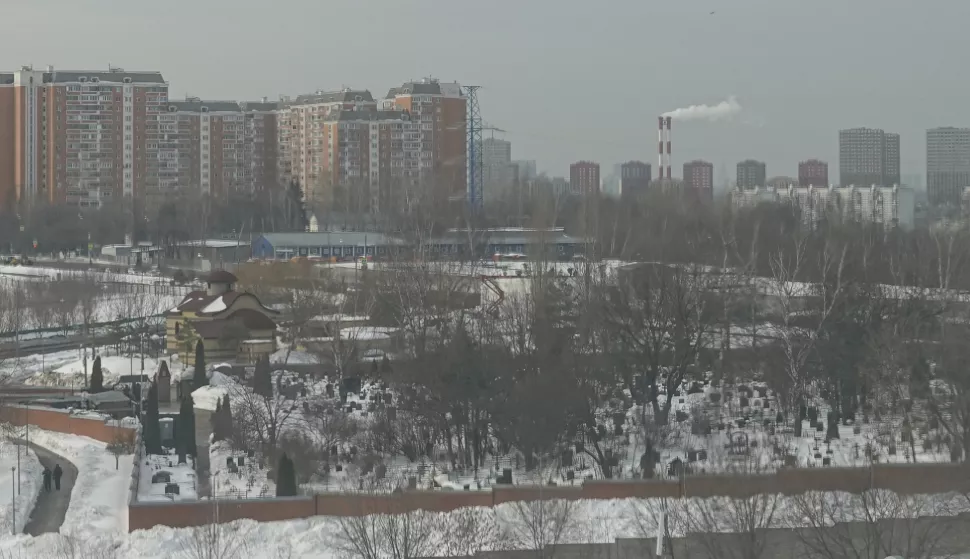 epa11188675 A general view of the Borisovskoye cemetery where late Russian opposition leader Alexei Navalny is expected to be buried, in Moscow, Russia, 29 February 2024. Navalny's funeral will be held at 14:00 local time on 01 March 2024, according to his press-secretary. Outspoken Kremlin critic Navalny died aged 47 in an arctic penal colony on 16 February 2024 after being transferred there in 2023. The colony is considered to be one of the world's harshest prisons. EPA/MAXIM SHIPENKOV