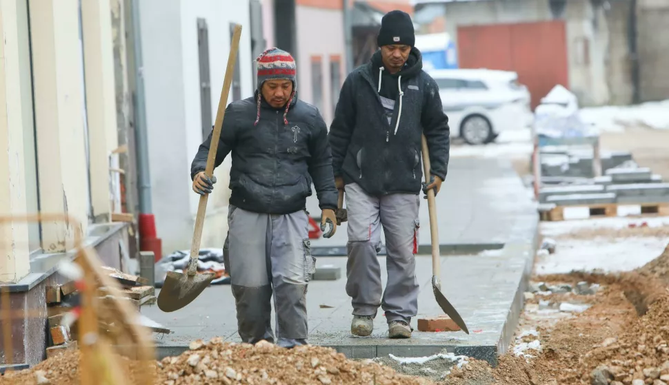 16.01.2025., Karlovac - Radovi na aglomeraciji i obnovi stare gradske jezgre. Photo: Kristina Stedul Fabac/PIXSELL
