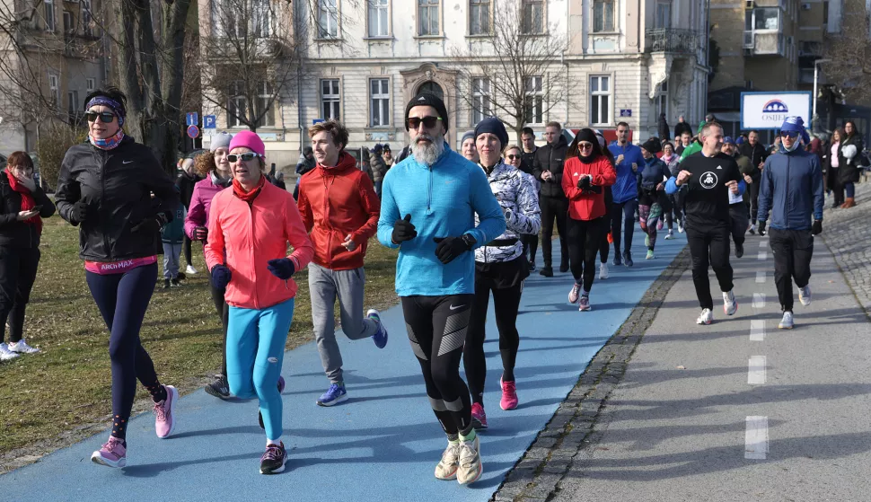 Osijek, 22. 02. 2025., kod Picassio, Mali trk, Udruga Psihos, trčanje, mentalno zdravljeSNIMIO BRUNO JOBST