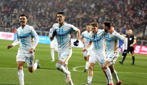 Rijeka, 22.02.2025 - Utakmica 23. kola HNL-a Rijeka - Dinamo. fotto HINA/ Miljenko KLEPAC/ ik