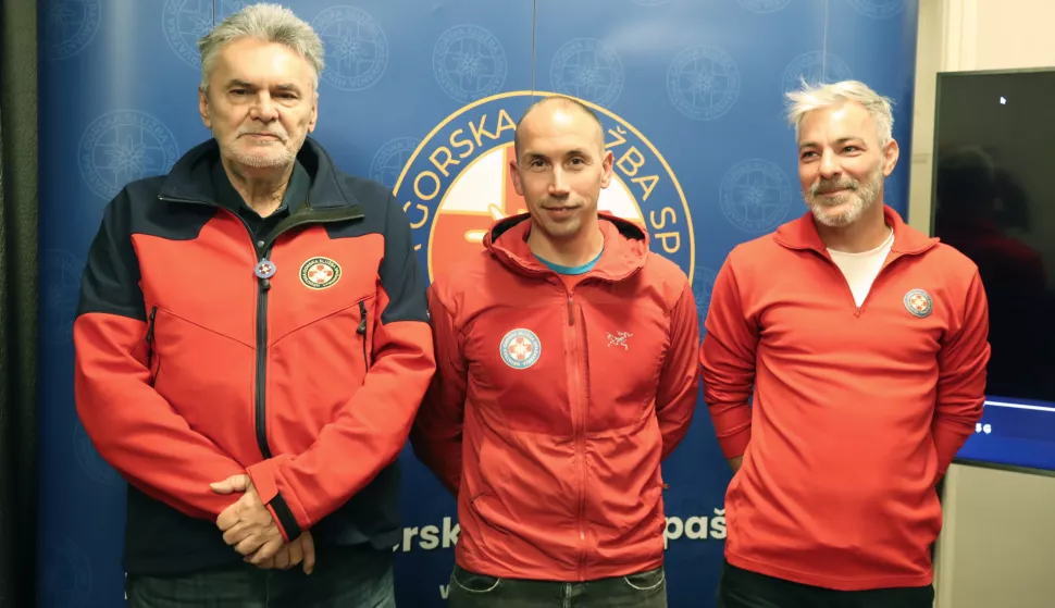 Zagreb, 24.02.2025. - Hrvatska gorska služba spašavanja (HGSS) održala je konferenciju za novinare povodom obilježavanja 75 godina postojanja te predstavila presjek dosadašnjeg djelovanja, ustroj helikopterske službe i radno - pravni položaj volontera HGSS-a. Na fotografiji Darkoberljak, Marko Andrić i Jadran Kapović. foto HINA /Zvonimir KUHTIĆ/ kuzo