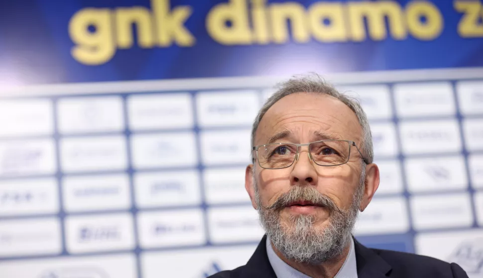 02.01.2023., Zagreb - U prostorijama kluba GNK Dinamo na stadionu Maksimir odrzana je konferencija ze medije koju je saszvao Nadzorni odbor kluba. Konferenciji su nazocili clanovi Izvrsnog odbora kao i Skupstine. predsjednik Nadzornog odbora Miroslav Rozic Photo: Igor Kralj/PIXSELL