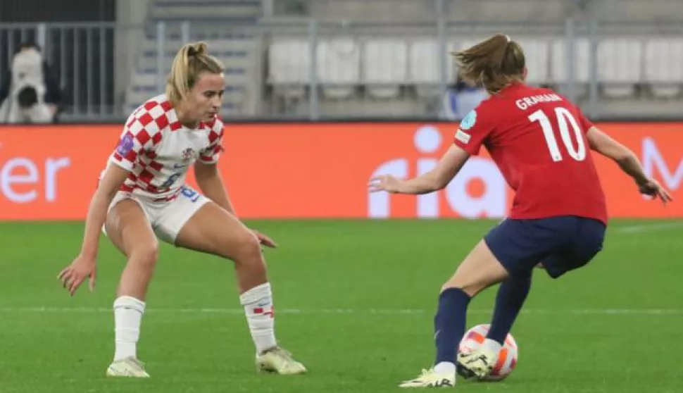 Osijek, 23. 02. 2024, Opus Arena. European Women's Chanpionsship 2025. Promotion & relegaton match.Woman's Nations League. Croatia - Norway. Tea Krznaric (6).snimio GOJKO MITIĆ