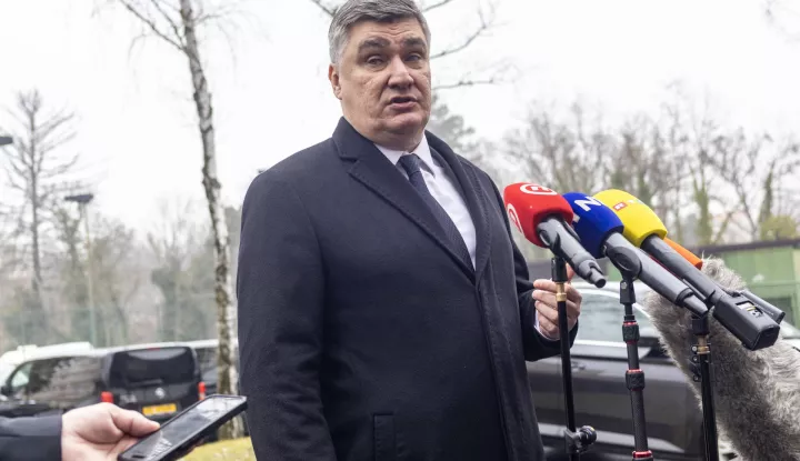 Zagreb, 25.2.2025 - Predsjednik Republike i vrhovni zapovjednik Oružanih snaga RH Zoran Milanović (na slici) sudjelovato je na obilježavanju 25. obljetnice ustrojavanja Počasno-za&scaron;titne bojne.Foto Hina/ Dario GRZELJ/ dag