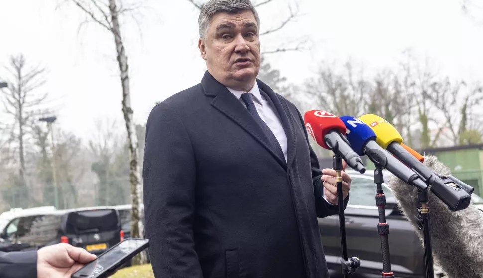 Zagreb, 25.2.2025 - Predsjednik Republike i vrhovni zapovjednik Oružanih snaga RH Zoran Milanović (na slici) sudjelovato je na obilježavanju 25. obljetnice ustrojavanja Počasno-za&scaron;titne bojne.Foto Hina/ Dario GRZELJ/ dag