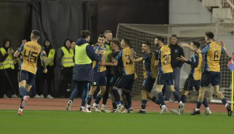 Split, 26.02.2025. - Utakmica četvrtfinala Super Sport Hrvatskog nogometnog kupa: Hajduk-Rijeka. foto HINA/ Mario STRMOTIĆ/ MS