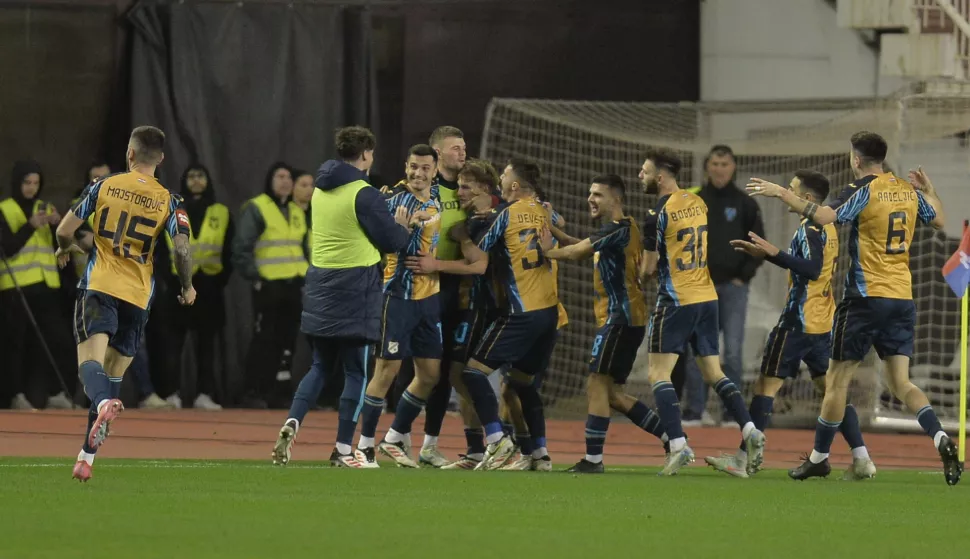 Split, 26.02.2025. - Utakmica četvrtfinala Super Sport Hrvatskog nogometnog kupa: Hajduk-Rijeka. foto HINA/ Mario STRMOTIĆ/ MS