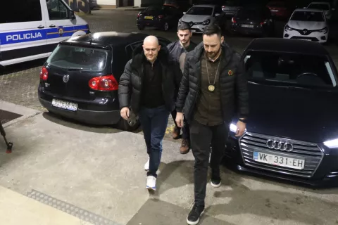 Osijek, 26. 02. 2025, Općinsko državno odvjetništvo u Osijeku. Privođenje Josipa Dabre.snimio GOJKO MITIĆ