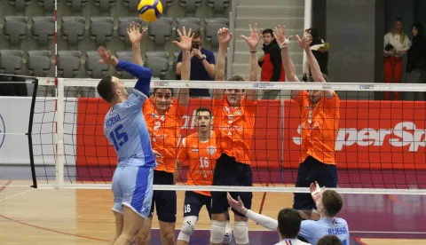 Osijek, 01. 03. 2025, SD Gradski vrt, mala dvorana, odbojka. Mursa Osijek - Rijeka, Superliga.snimio GOJKO MITIĆ