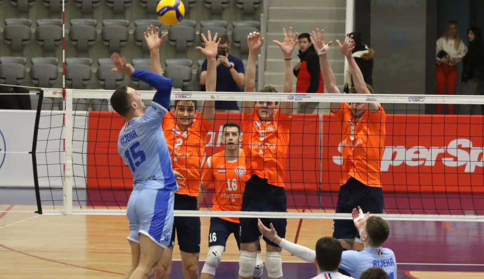 Osijek, 01. 03. 2025, SD Gradski vrt, mala dvorana, odbojka. Mursa Osijek - Rijeka, Superliga.snimio GOJKO MITIĆ