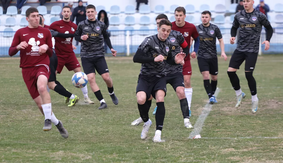 Višnjevac, 02. 03. 2025., Igralište u Višnjevcu, nogomet, Višnjevac - Slavonija (Soljani), MŽNL Osijek - VinkovciSNIMIO BRUNO JOBST