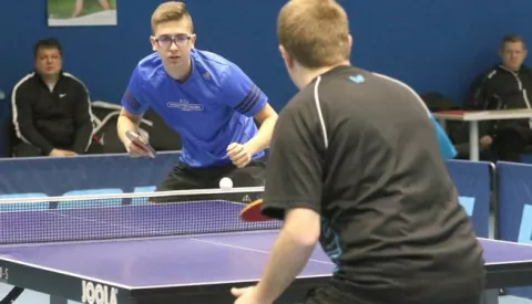 OSIJEK, 11. 02. 2017, DVORANA GRADSKI VRT. PINGIĆ. STOLNO TENISKA DVORANA, STOLNI TENIS. VODOVOD OSIJEK - IDEA ELJEZNIČAR (VARADIN). SUPER LIGA MUKI.snimio GOJKO MITIĆ
