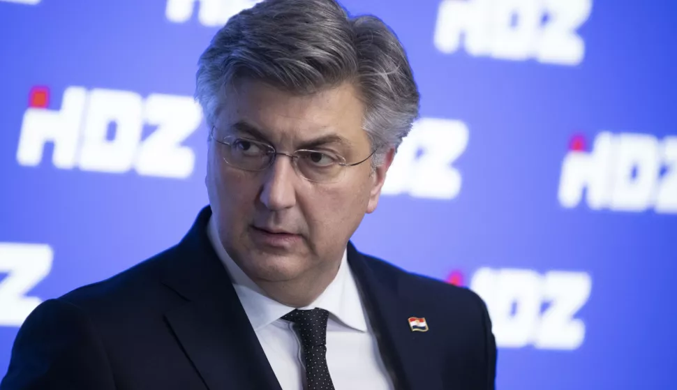 Zagreb, 04.03.2025 - Izjava predsjednika nakon zajedničke sjednice Predsjedništva i Nacionalnog odbora HDZ-a. Na fotografiji Andrej Plenković.foto HINA/ Daniel KASAP/ dk