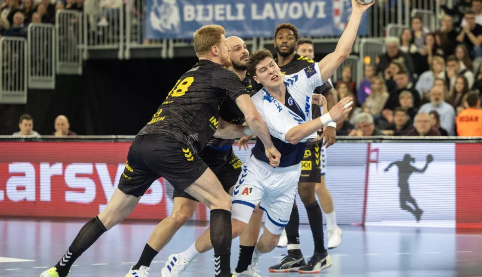 Zagreb, 5.3.2025 - Utakmica 14. kola Lige prvaka rukometaša Zagreb - Kilece. Na slici Luka Lovre Klarica.Foto Hina/ Dario GRZELJ/ dag