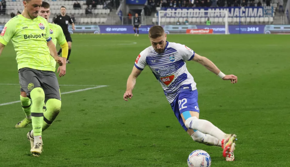 Osijek, 01. 03. 2025, Opus Arena, nogomet, Osijek - Slavne Belupo, SupreSport HNL 24/25, Roko Jurišić (22)snimio GOJKO MITIĆ