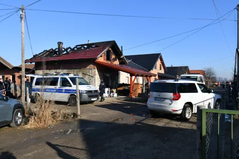 07.03.2025.Kusanec - Troje djece poginulo u požaru u Kuršancu, žena i jedno dijete su u bolnici Photo: Vjeran Zganec Rogulja/PIXSELL