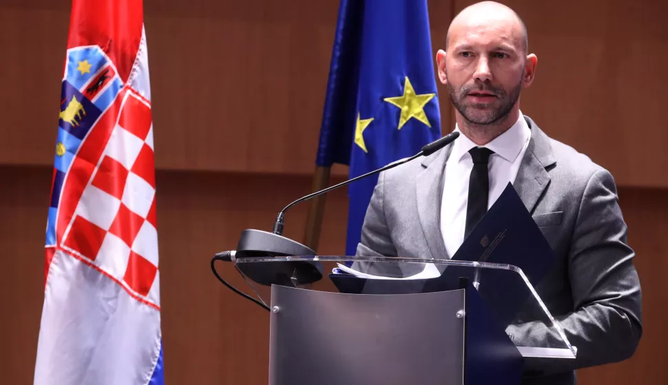 Zagreb, 28.01.2025. - U povodu obilježavanja Europskog dana zaštite osobnih podataka, Agencija za zaštitu osobnih podataka održat će konferenciju "Što nam donosi umjetna inteligencija?" na kojoj je prisustvovao ministar pravosuđa Damir Habijan, kao i predstavnici akademske zajednice, tijela javne vlasti te stručnjaci za zaštitu podataka iz različitih sektora. Na fotografiji Damir Habijan. foto HINA /Zvonimir KUHTIĆ/ kuzo