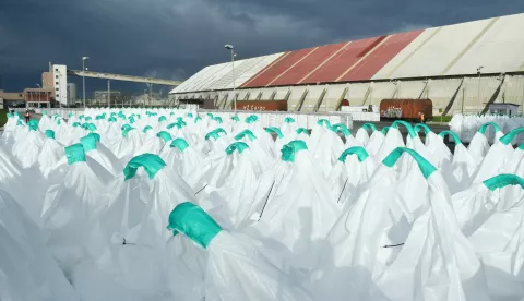 09.12.2019., Kutina - U kutinskoj Petrokemiji otvoren je novi pogona za pakiranje, a o poslovanju tvrtke govorio je predsjednik Uprave Davor Zmegac.rPhoto: Nikola Cutuk/PIXSELL