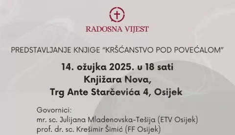 Knjiga Kršćanstvo pod povećalom najava promocije