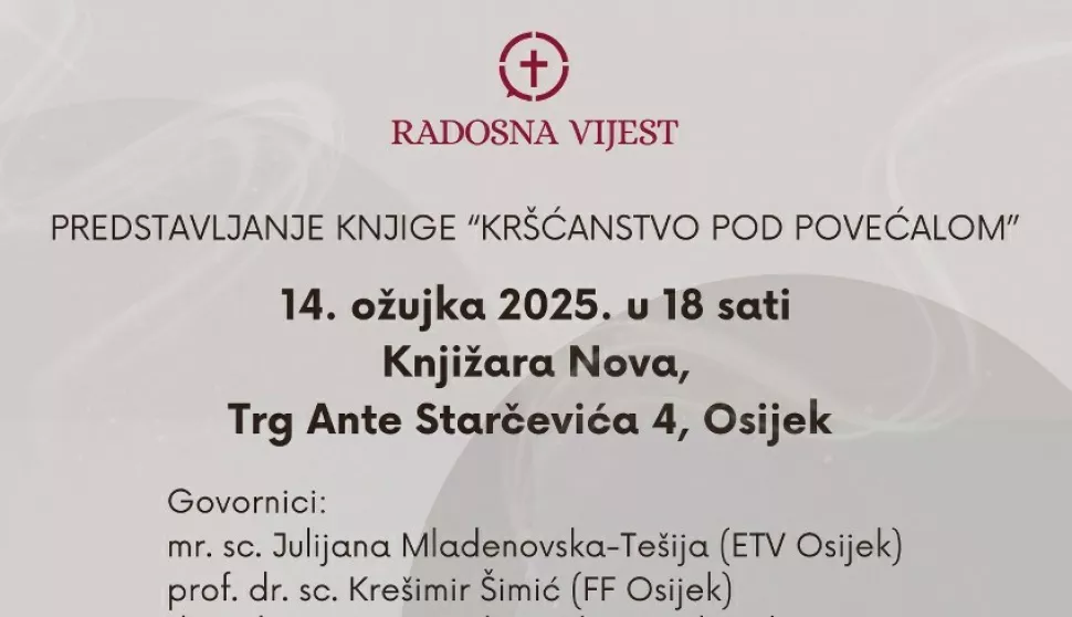 Knjiga Kršćanstvo pod povećalom najava promocije