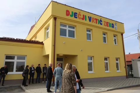 Vladislavci, 12. 03. 2025, Nova biciklistička staza i kraj radova na novom vrtiću Zeko. snimio GOJKO MITIĆ