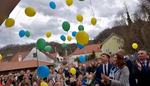 Požega, 12. ožujka 2025. Otvorenje zgrade Dječjeg vrtića Požega. Andrej Plenković