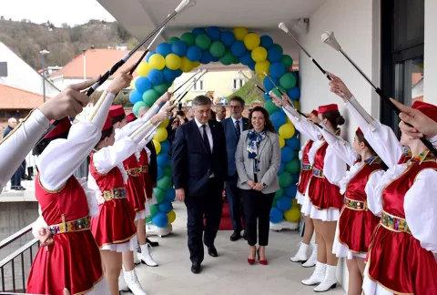 Požega, 12. ožujka 2025. Otvorenje zgrade Dječjeg vrtića Požega. Andrej Plenković