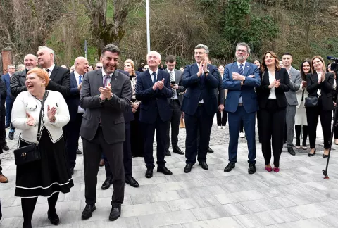 Požega, 12. ožujka 2025. Otvorenje zgrade Dječjeg vrtića Požega. Andrej Plenković