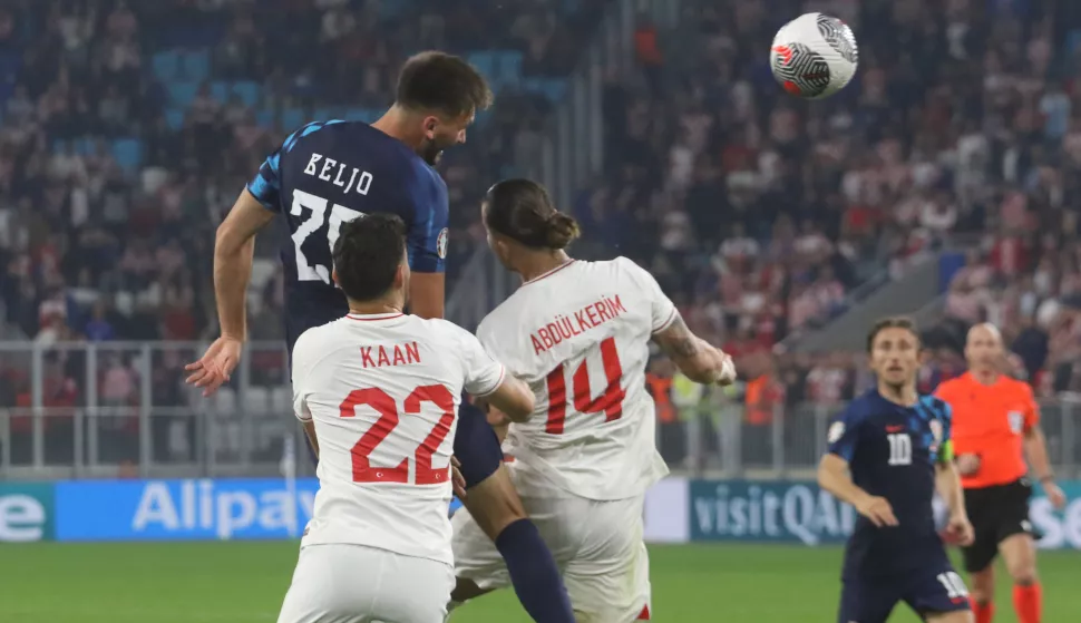 Osijek, 12. 10. 2023, Opus Arena. Utakmica kvalifikacija za Europsko prvenstvo, Croatia - Turska. Dion Drena Beljo (20).snimio GOJKO MITIĆ