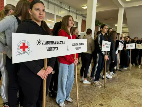 Natjecanje Mladih Crvenog križa: Najbolji osnovci iz OŠ I.G. Kovačića i srednjoškolci vinkovačke GimnazijeVinkovci, ožujak 2025.