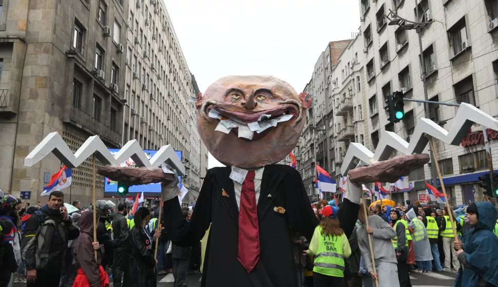 15, March, 2025, Belgrade - Atmosphere in downtown Belgrade on the eve of the large student protest "15 for 15" which will be held in front of the Serbian Parliament, as announced. Photo: R.Z./ATAImages15, mart, 2025, Beograd - Atmosfera u centru Beograda uoci velikog studentsko protesta "15. za 15" koji ce se po najavi odrzati ispred Skupstine Srbije. Photo: R.Z./ATAImages Photo: R.Z./ATAImages/PIXSELL