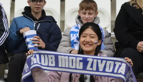 Osijek, 16. 03. 2025, Opus Arena, nogomet, SuperSport HNL 24/25. Osijek -Varaždin, Publika, navijači.snimo GOJKO MITI