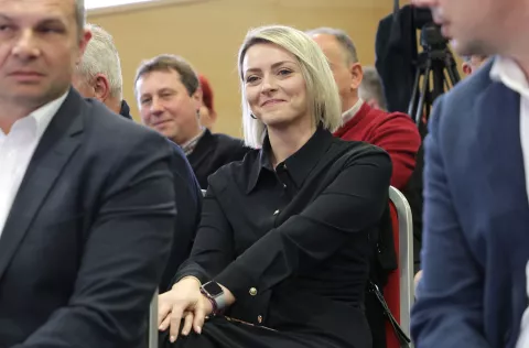 Osijek, 15. 03. 2025., Hotel Osijek, Sjednica Glavnog odbora SDP-a, sjednica, Glavni odbor, SDP, Sanja BježančevićSNIMIO BRUNO JOBST
