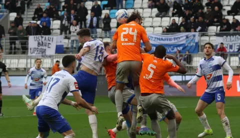 Osijek, 16. 03. 2025, Opus Arena, nogomet, SuperSport HNL 24/25. Osijek -Varaždin, Jon Mersinaj (15).snimo GOJKO MITIĆ