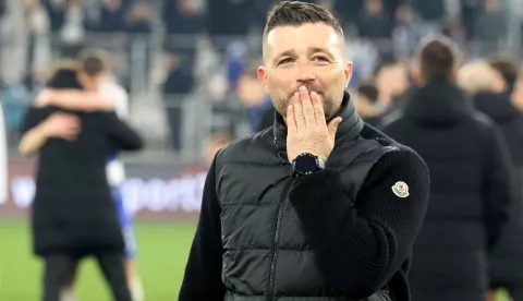Osijek, 02. 02. 2025, Opus Arena, nogomet, SuperSport HNL 24/25. Osijek - Dinamo. Federico Coppitelli.snimio GOJKO MITIĆ