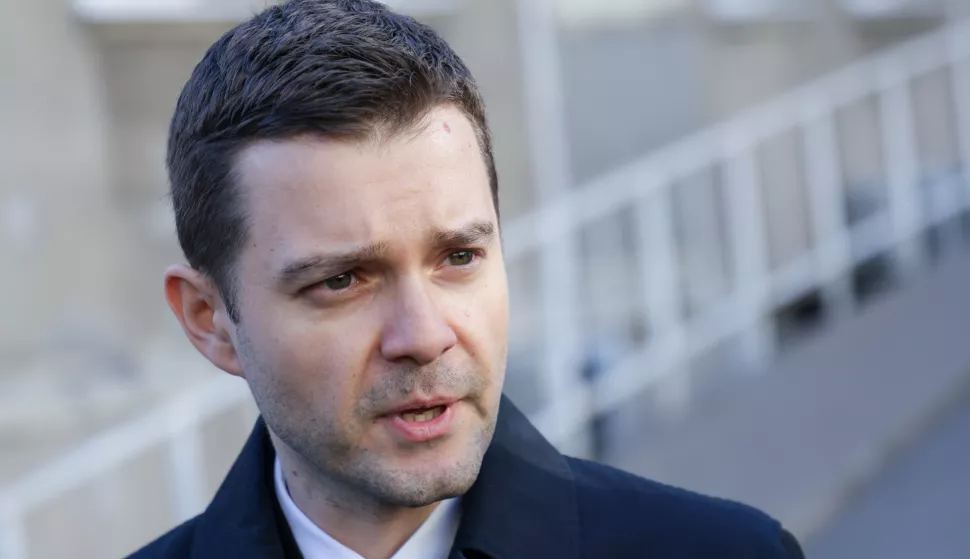 Zagreb, 20.03.2025.- Izjava ministra vanjskih i europskih poslova Gordan Grlić Radman zajedno s ministrom vanjskih poslova i vanjske trgovine Republike Sjeverne Makedonije Timčom Mucunskim i ministricom zdravstva RH Irenom Hrstić u vezi hospitalizacije makedonskih državljana stradalih u Kočanima.Na fotografiji Timče Mucunskifoto HINA/ Admir BULJUBAŠIĆ/ abu