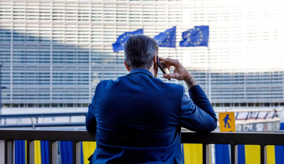 The Berlaymont headquarters of the European Commission pictured during a special European Council summit to discuss continued support for Ukraine and European defence, Thursday 06 March 2025 in Brussels. BELGA PHOTO HATIM KAGHAT **** BELGIUM ONLY **** Photo: HATIM KAGHAT/BELGA