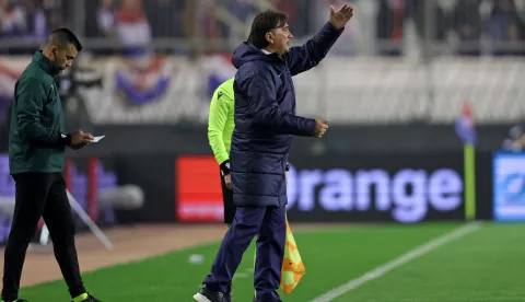 Split, 20.03.2025. - Prvi dvoboj ?etvrtfinala nogometne Lige nacija Hrvatska - Francuska. Na slici Zlatko Dali?. foto HINA/ Damir SEN?AR/ ua