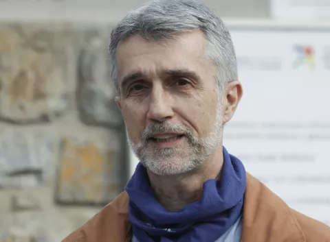 Zagreb, 21.03.2025. - Konferencija za medije Nezavisnog sindikata znanosti i visokog obrazovanja na temu: istina o štrajkašima na Institutu Ruđer Bošković. Na fotografiji predsjednik Sindikata Tvrtko Smital. foto HINA/ Lana SLIVAR DOMINIĆ/ lsd