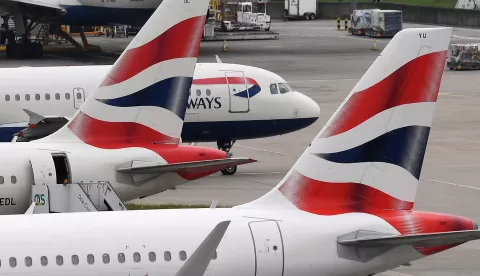 epa07001765 (FILE) - British Airways aircraft stand on their parking positions at Heathrow Airport in London, Britain, 29 May 2017 (reissued 06 September 2018). British Airways has announced that for two weeks from August 21 hackers stole personal and financial customer data from its website and mobile app. EPA/ANDY RAIN