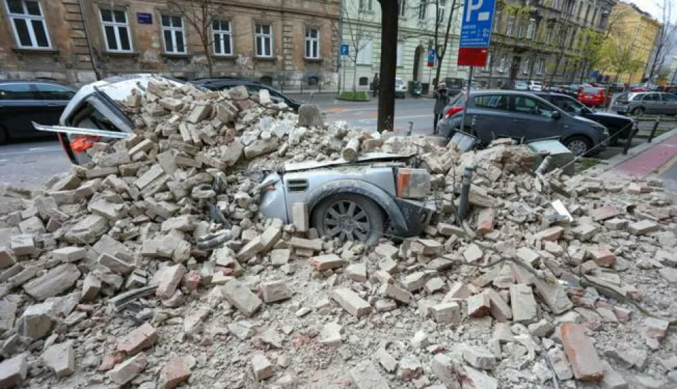 22.03.2020., Zagreb - Ostecenja u centru Zagreba nakon potresa jacine 5.3. po Richteru. Photo: Borna Filic/PIXSELL