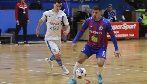 Osijek, 18. 01. 2025, Sportska dvorana Zrinjevac. Mali nogomet, Osijek Kandit - Torcida Biberon, SuperSport Prva HMNL.snimio GOJKO MITIĆ