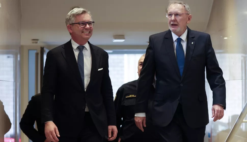 Zagreb, 27.03.2025 - Povjerenik Europske komisije za unutarnje poslove i migracije Magnus Brunner posjetio je Nacionalni koordinacijski centar za nadzor granice gdje se susreo sa potpredsjednikom Vlade i ministrom unutarnjih poslova Davorom Božinovićem. Na slici Magnus Brunner, Davor Božinović