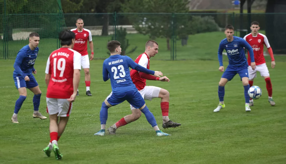 Kneževi Vinogradi, 15. 03. 2025., Igralište u Kneževim Vinogradima, Borac - Graničar (Županja), Treća NL IstokSNIMIO BRUNO JOBST