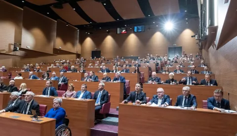 Zagreb, 28.03.2025. - Saborski zastupnici glasaju o raspravljenim točkama.foto HINA/ Edvard &Scaron;U&Scaron;AK/ es