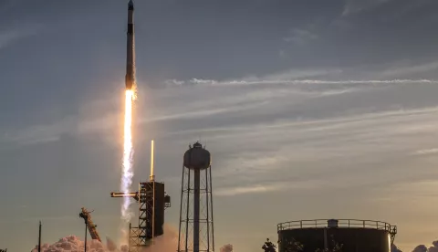 epa11965063 NASA's SpaceX Crew-10 mission lifts off in a Dragon spacecraft on a SpaceX Falcon 9 rocket, from the Launch Complex 39A at NASA's Kennedy Space Center in Titusville, Florida, USA, 14 March 2025. The Crew-10 is the 10th crew rotation mission of SpaceX's human space transportation system and its 11th flight with astronauts, including the Demo-2 test flight, to the space station through NASA's Commercial Crew Program. The Crew-10 members are NASA astronaut Nichole Ayers, NASA astronaut Anne McClain, Roscosmos cosmonaut Kirill Peskov and JAXA (Japan Aerospace Exploration Agency) astronaut Takuya Onishi. EPA/CRISTOBAL HERRERA-ULASHKEVICH