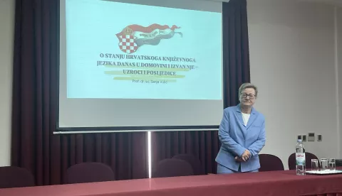 Na Fakultetu za odgojne i obrazovne znanosti održano predavanje pod nazivom "O stanju hrvatskoga književnoga jezika danas u domovini i izvan nje – uzroci i posljedice".